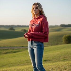 Indiana Hoosiers Women's Red Hooded Sweatshirt